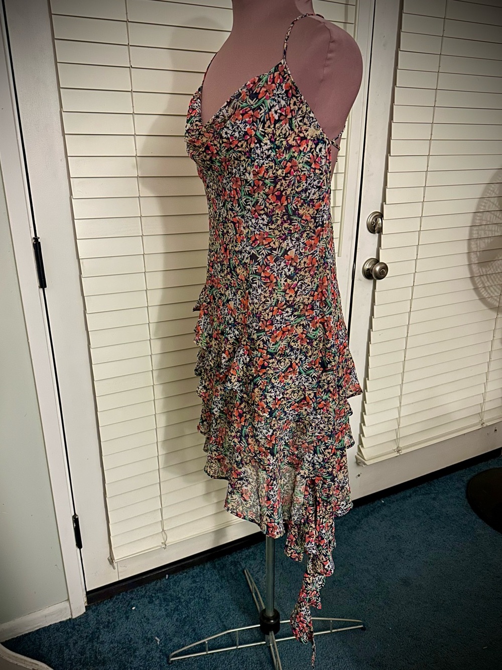 AFRM Floral Asymmetrical Dress - Multicolor - Picture 6 of 8